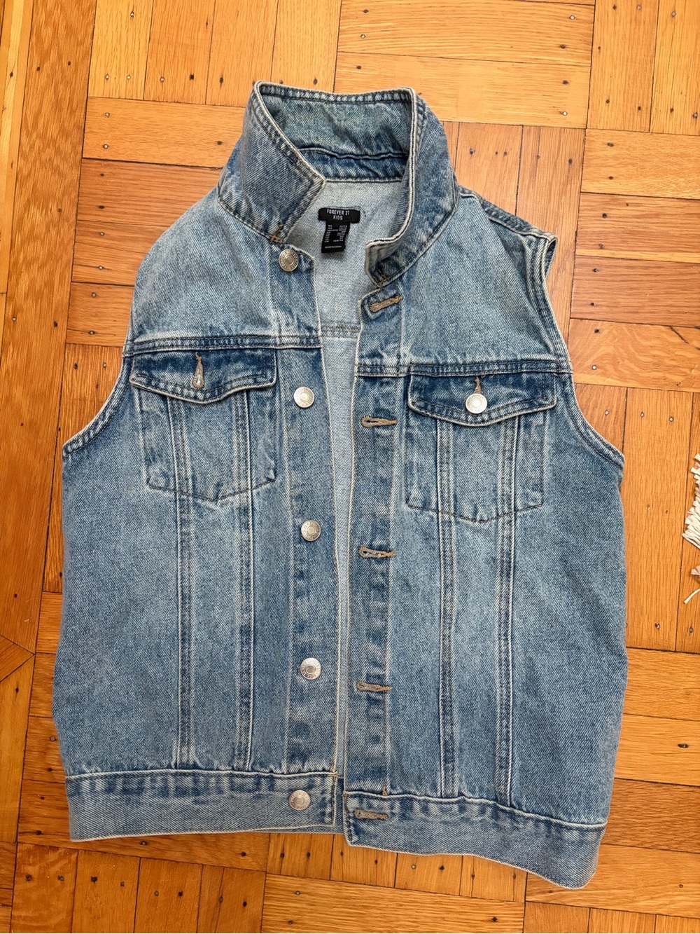 Forever 21 Light Blue Denim Vest
